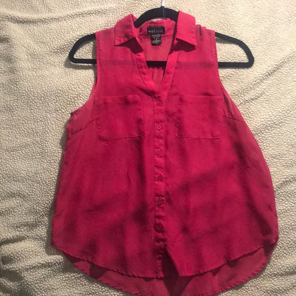 Hot pink blouse